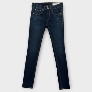 Rag & Bone Jeans Womens 24 Ankle Skinny Dark Wash Embroidered High Rise